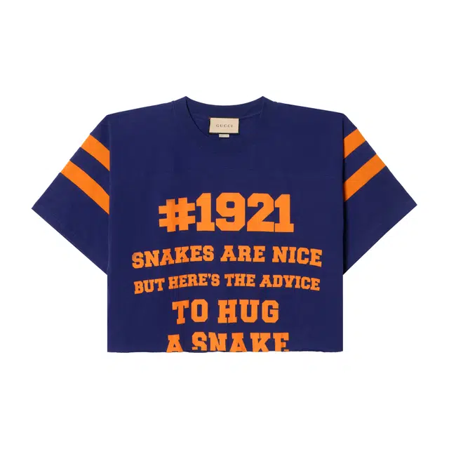 GUCCI SS21 Alphanumeric Print T-Shirt Purple