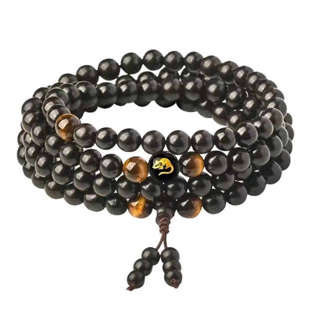 琛宬 【平平安安】 十二生肖守护神本命 普贤菩萨 新中式国潮风文玩绕指柔 礼盒装#好运 黑檀 手串 男女同款情侣款