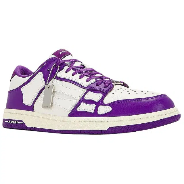 AMIRI Skel-Top Low White Purple