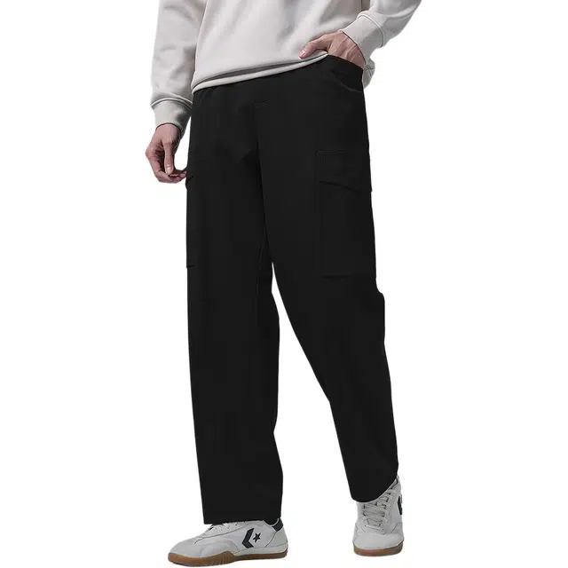 利郎 都市通勤内里磨毛保暖微阔宽松工装裤保暖冬季休闲裤 男款