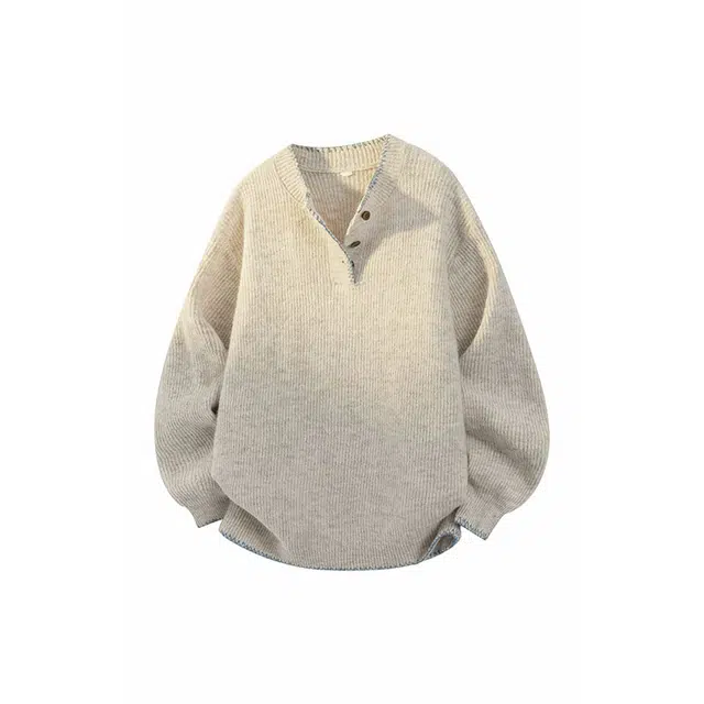 欧迪芬 美式圆领复古简约慵懒英伦时尚保暖舒适百搭纯色常规青春活力风毛衣 男女同款