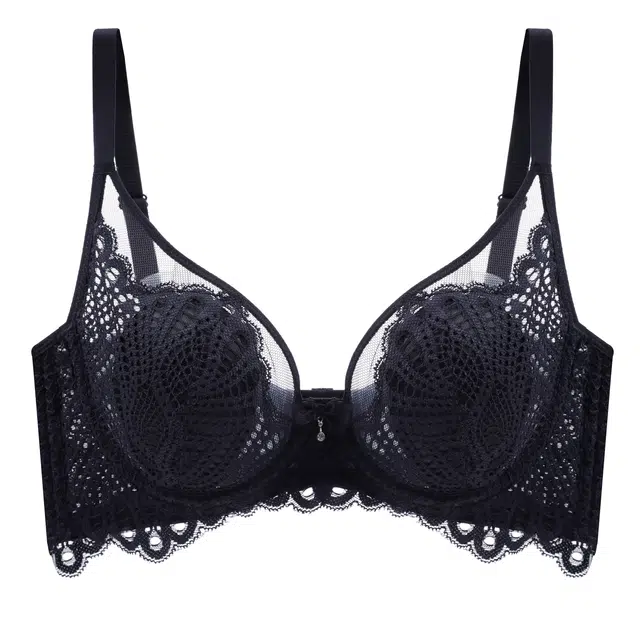 图兰朵 超薄大胸显小胸收副乳上托防下垂蕾丝聚拢文胸 女款