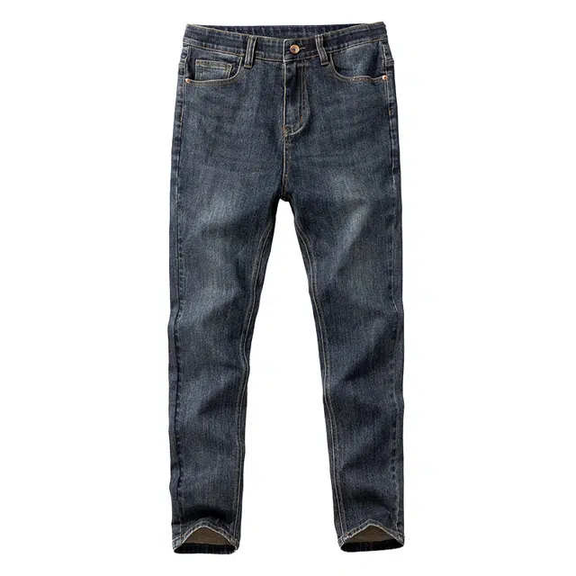海尔斯 潮牌休闲百搭弹力中腰修身拉链牛仔裤 男款