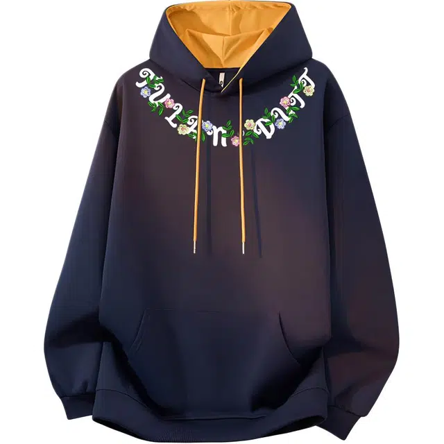 图兰朵 美式复古简约高街百搭花卉宽松休闲舒适连帽学院运动风时尚重磅潮流卫衣 男女同款