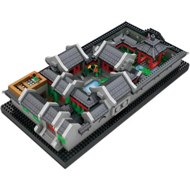 喜顽童 北京四合院 微颗粒国风建筑 益智玩具 其他拼装模型