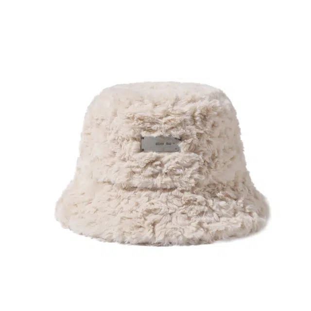 稻草人 韩版甜美可爱显脸小毛绒盆帽 保暖素颜百搭 涤纶 渔夫帽 女款