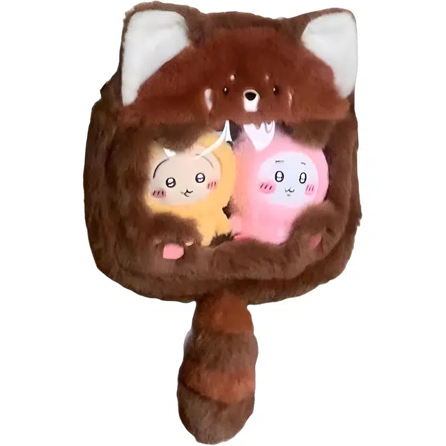 抱竹 古力古力小熊猫痛包可爱日常百搭 聚脂钎维 斜挎包 常规 女款 棕色