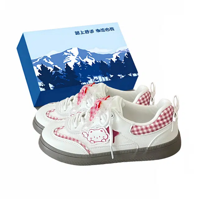 小鹿米利 小众休闲运动 多巴胺卡通校园时尚舒适百搭 保暖减震耐磨轻便增高 低帮 板鞋 女