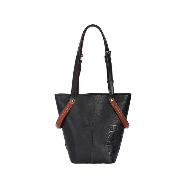 大英博物馆 盖亚·安德森猫系列 潮流百搭 单肩斜挎水桶包多用 合成革 手提包 女款 黑色