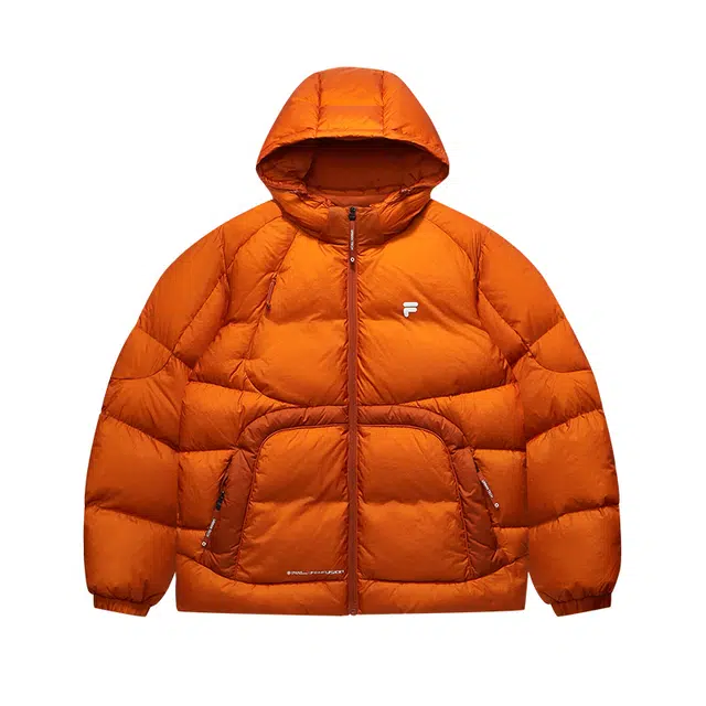 FILA Fusion Down Jacket Dark Clay Orange