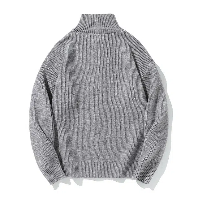 棉基因 清新森系立领针织外套肌理感毛线衣内搭休闲运动氛围感职场通勤极简风女装高街美式亲肤打底衣松弛感青少年学院风毛衣 男女同款