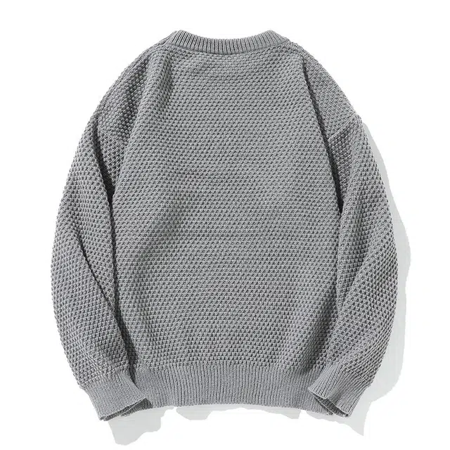 棉基因 清新森系不易起球柔软肌理感毛线厚实内搭休闲运动氛围感职场通勤极简风女装高街美式亲肤打底衣松弛感青少年学院风毛衣 男女同款