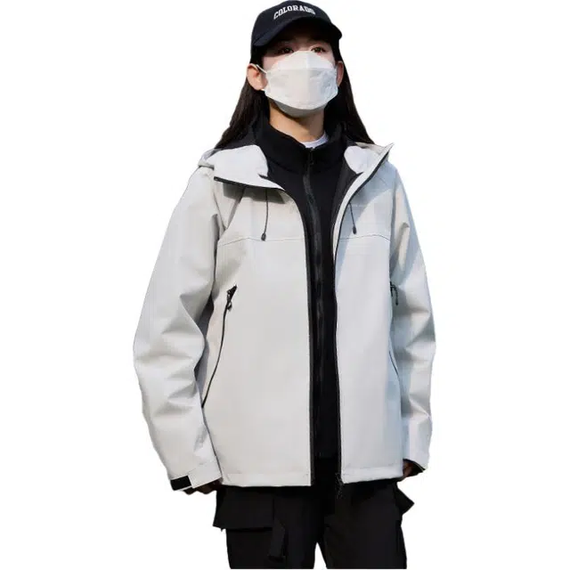 太子龍 美式三合一冲锋衣二件套可拆卸棉衣保暖加厚高档风衣时尚运动休闲户外防风防水高端潮流外套夹克 男女同款