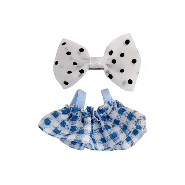 图米鱼 格子裙公主裙 玩偶小衣服 娃衣着替