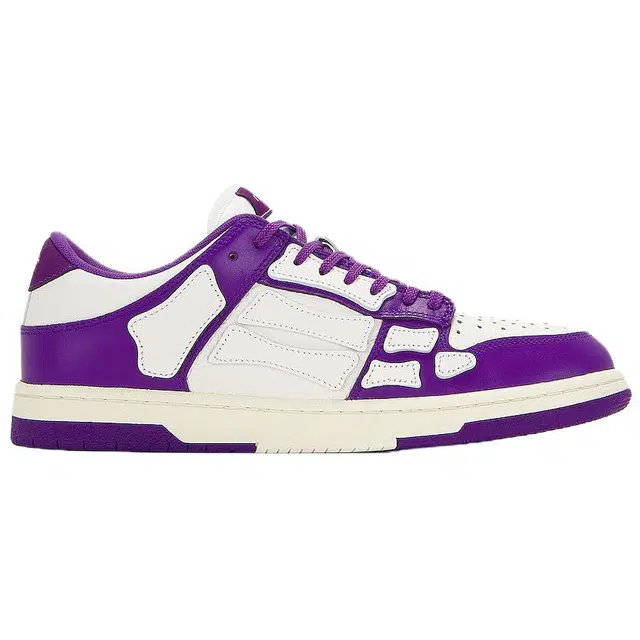 AMIRI Skel-Top Low White Purple