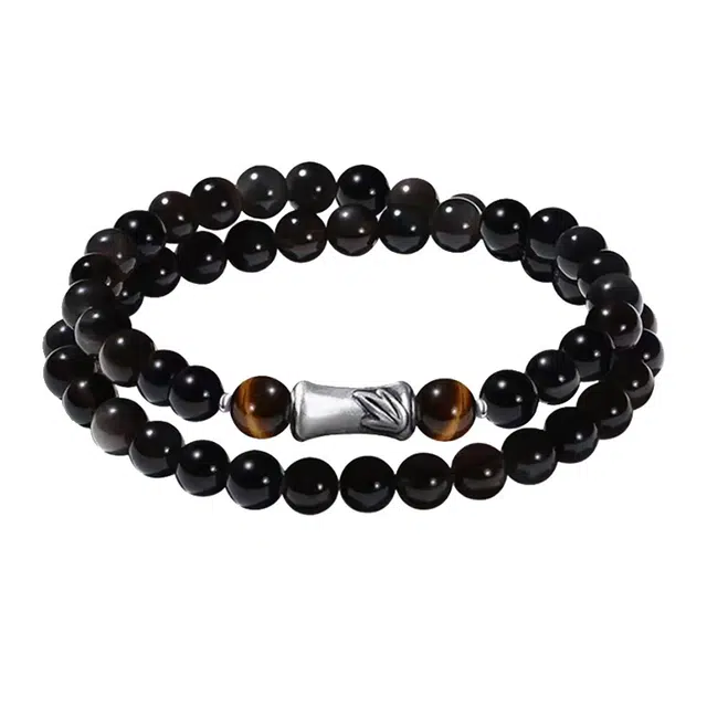 琛宬 节节高升新中式复古民族风轻奢高级感文玩盘玩佛珠招财纳福上岸转运#好运 黑檀 木作手串 男女同款情侣款