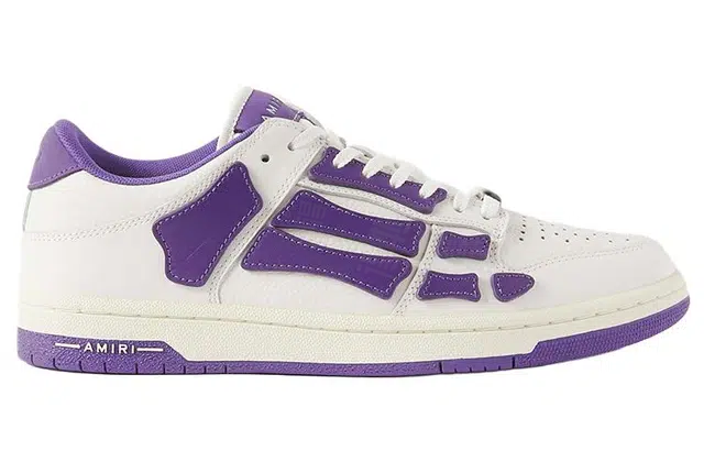 AMIRI Skel-Top Low White Purple
