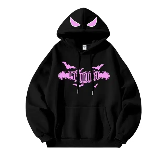 吉姆沃克卫衣 复古恶魔印花 宽松秋冬季百搭休闲情侣款上衣外套