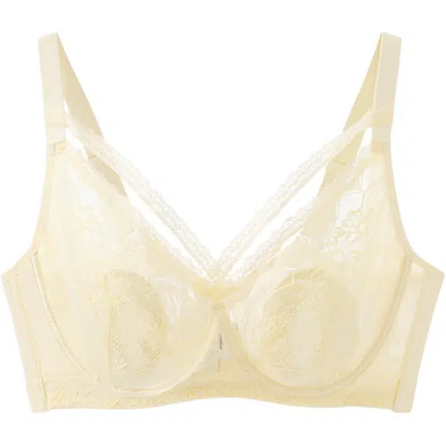 欧迪芬 【轻薄透气 大胸显小】性感蕾丝兔耳朵杯亲肤软钢圈内衣文胸 女款