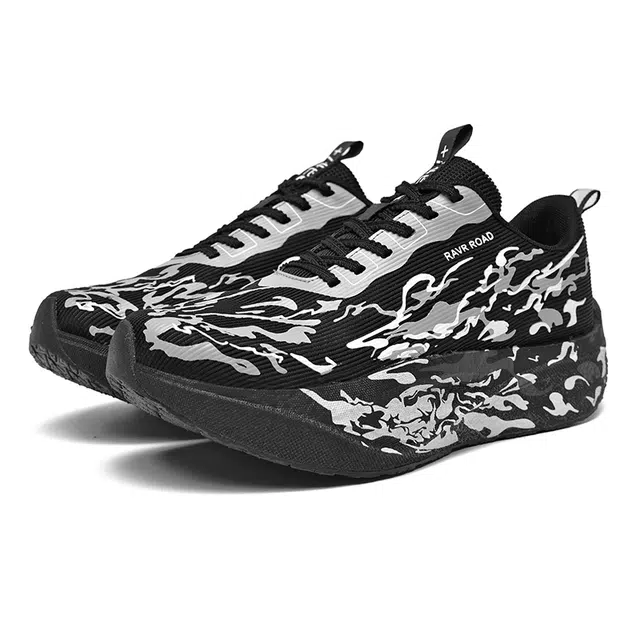 金莱克 荧光款 碳板 爆米花轻透缓震运动跑步鞋 减震包裹性耐磨透气防滑 低帮 训练鞋 男女同款