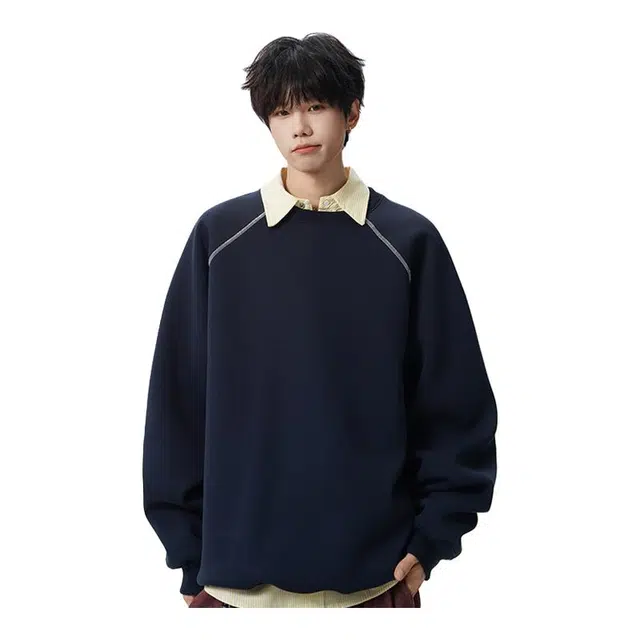 海尔斯 打底衫潮牌韩版简约运动百搭套头长袖卫衣 男款