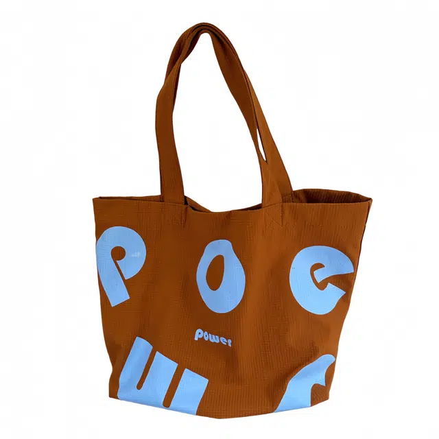 凡思曼 春季学院风撞色字母托特包大容量休闲时尚 织物 单肩包 常规 女款 橘黄色