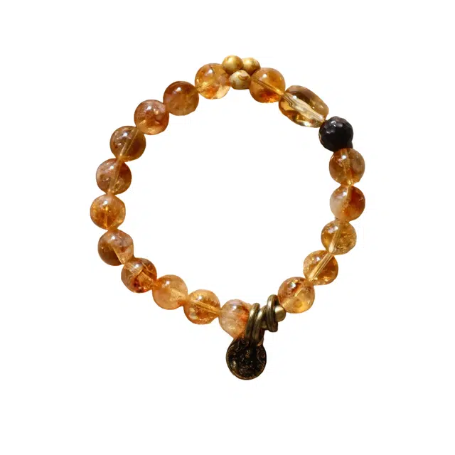 子婳 财源滚滚招财暴富诸事顺利聚财新中式小众精致日常百搭高级感 黄水晶 手串 女款