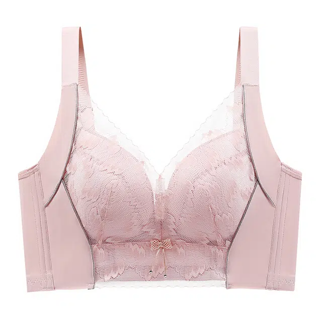 图兰朵 大胸显小经典蕾丝杯面无钢圈舒适收副乳防下垂内衣文胸 女款