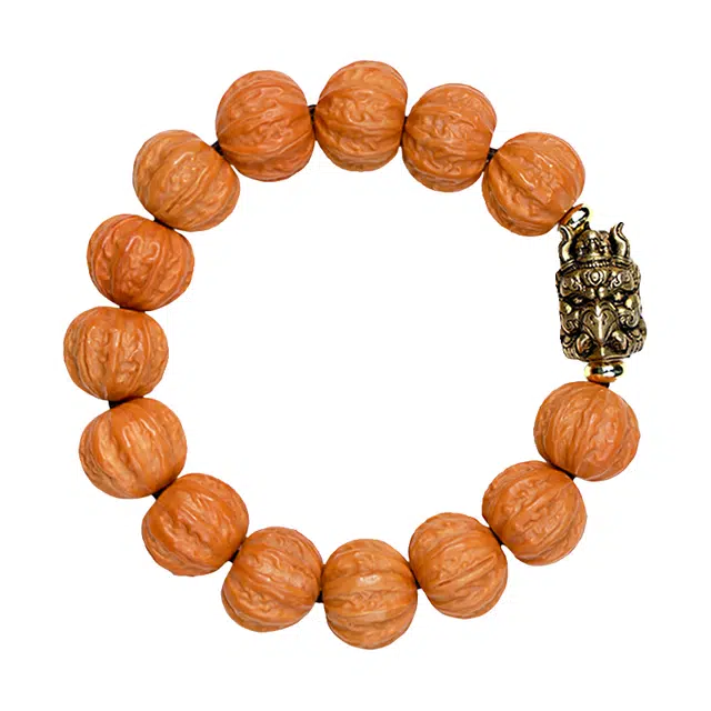 子婳 鸿运当头招财转运诸事顺利财源滚滚复古风时尚精致吉祥凤羽原籽大鹏鸟配饰文玩盘玩手饰 猴头核桃 手串 男女同款情侣款