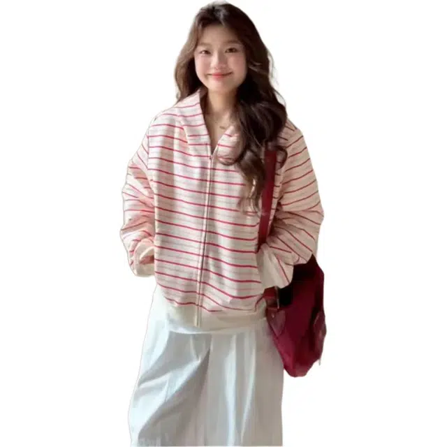 沐晓欣 刺绣布料特大码韩系宽松休闲慵懒百搭上衣卫衣 女款