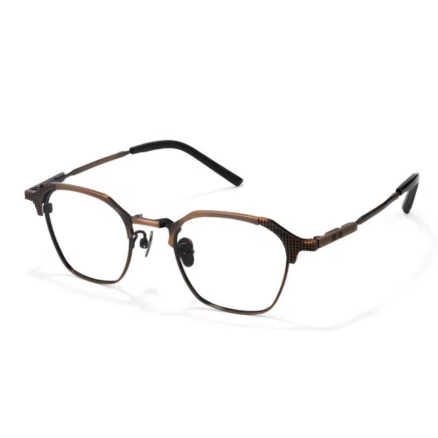 佐川 时尚复古多边形半框 斯文气质款学院风 方圆脸显脸小 板材+钛 不规则形 光学眼镜 男女同款情侣款