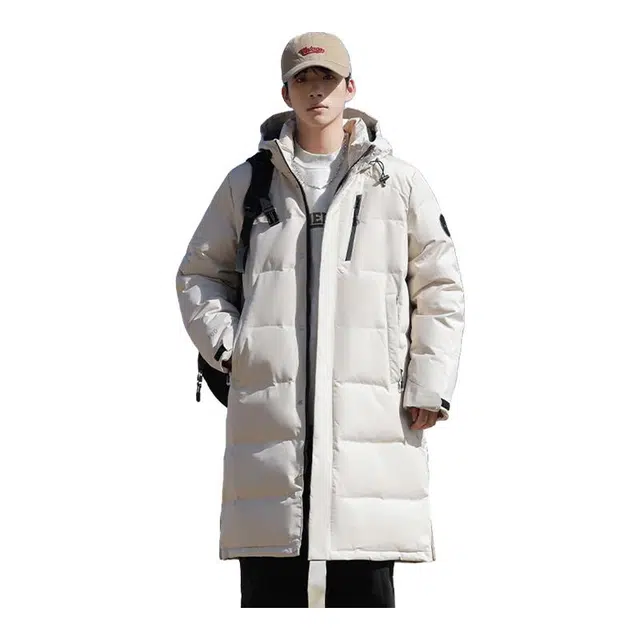 太子龍 中长款冬季时尚运动简约连帽保暖羽绒服 男女同款