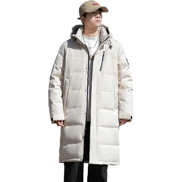 太子龍 中长款冬季时尚运动简约连帽保暖羽绒服 男女同款