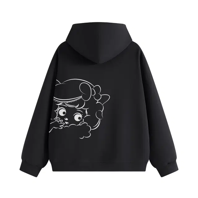 喜羊羊与灰太狼 美式高街创意美羊羊探头手绘卡通动漫字母印花休闲百搭长袖帽衫时尚潮流日常通勤亲肤舒适宽松运动复古套头连帽卫衣 男女同款