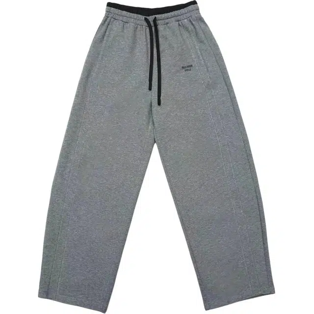 木果果木 秋季 简约百搭松紧腰字母/数字/文字高腰休闲裤 宽松 女款