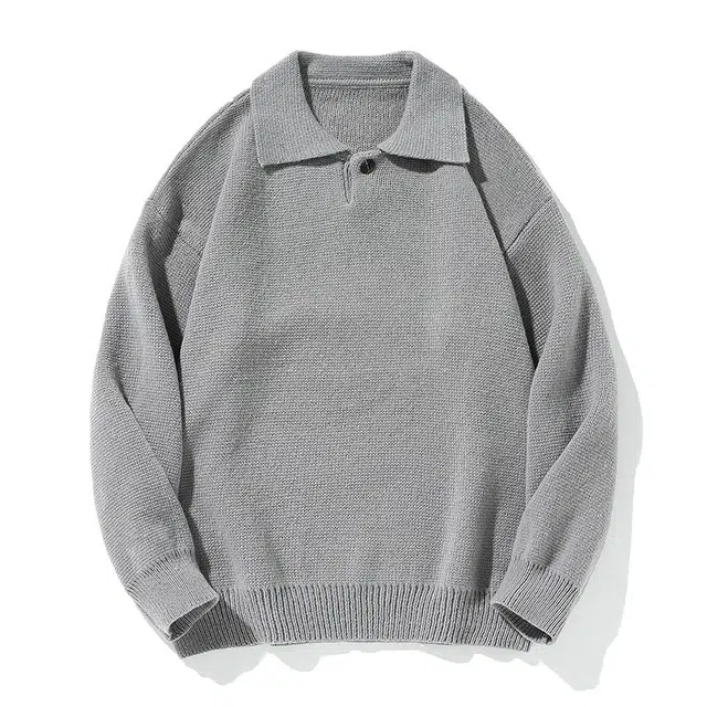 棉基因 清新森系厚实高智感肌理感毛线衣内搭休闲运动氛围感职场通勤极简风女装高街美式亲肤打底衣松弛感青少年学院风毛衣 男女同款