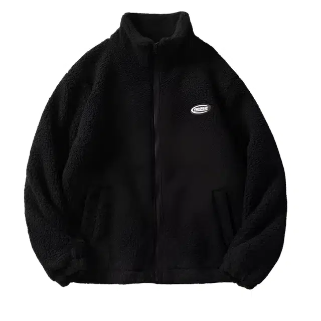 吉姆沃克外套 秋冬季羊羔绒拉链 男士青少年学生开衫 宽松休闲保暖夹克