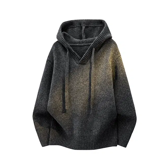 欧迪芬 多风格纯色连帽套头慵懒柔软亲肤长袖上衣毛衣 男女同款