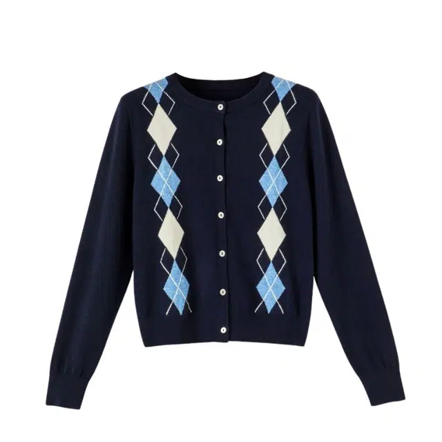 晚白 简约圆领高弹力排扣设计亲肤不扎肤针织衫 女款