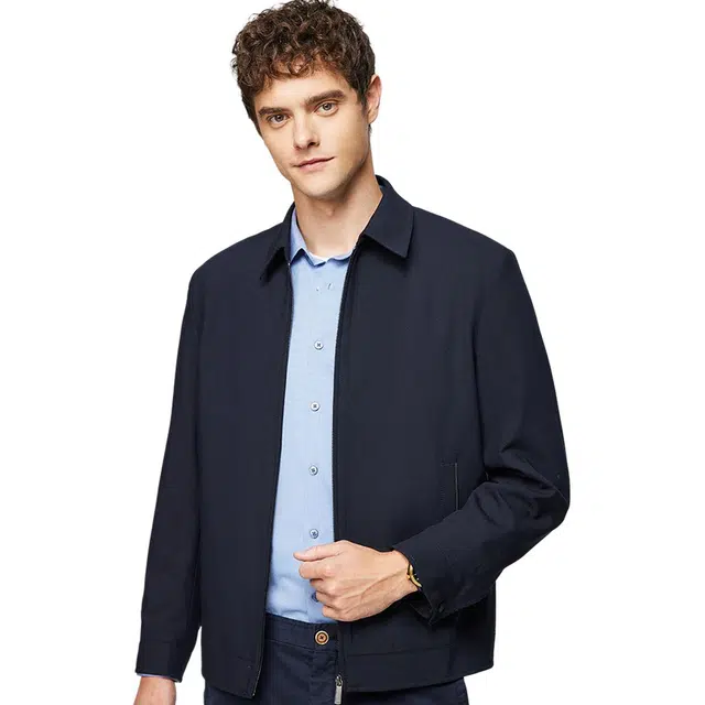 红豆 质感有型轻奢羊毛高级感休闲秋冬成熟稳重商务通勤外套夹克 男款