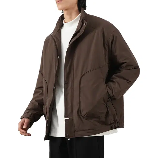 杜克恩 美式美拉德工装立领棉衣夹克外套秋冬季琥珀流光复古潮牌宽松休闲加厚保暖棉服 男女同款