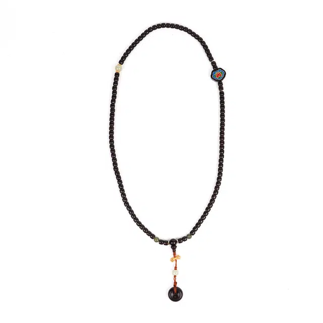 天纵 福运连绵 八方来财 新中式高端轻奢文玩盘玩佛珠 小众设计高级感 搭配平安扣 纳福转运 解忧好运 紫檀属 木作手串 男女同款情侣款