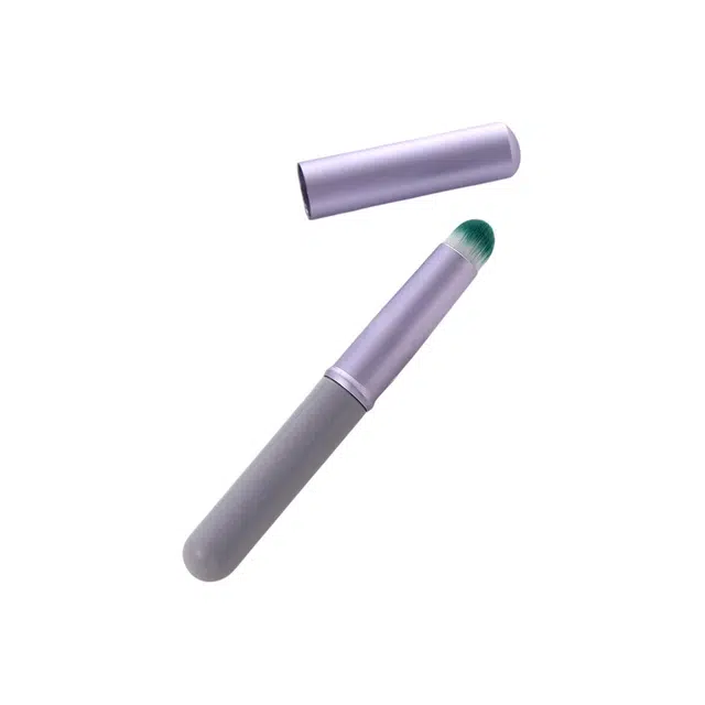 顽顽  迷你带盖唇刷口红刷圆头短柄唇部晕染刷便携带遮瑕化妆刷软毛