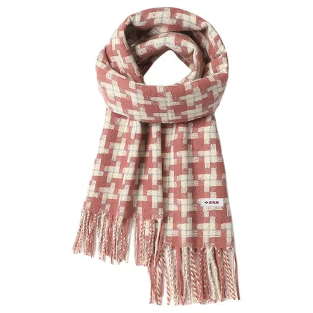 俞兆林 韩版百搭保暖时尚流苏 心动礼盒装 聚酯纤维 绒线围巾 男女同款情侣款