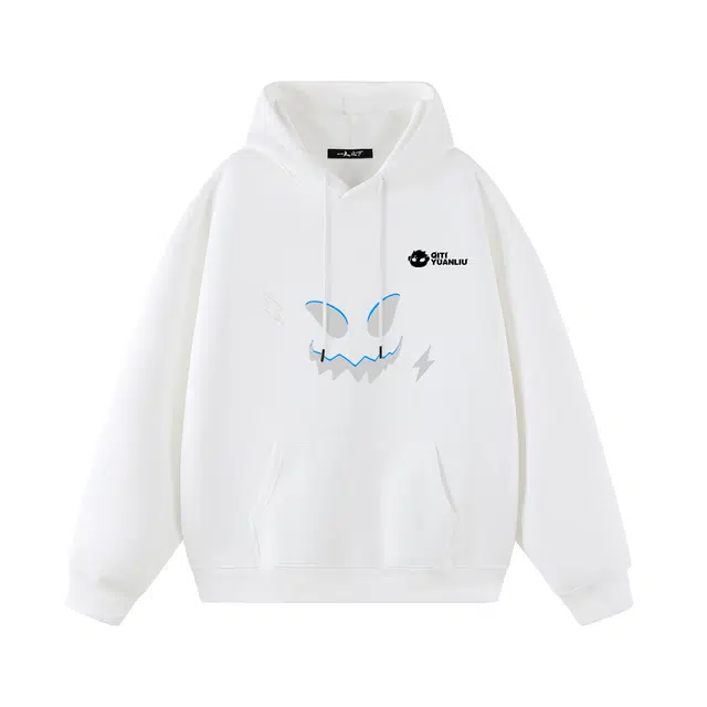一人之下 高街复古连帽情侣款美式潮流字母印花休闲抽绳百搭套头卫衣 男女同款