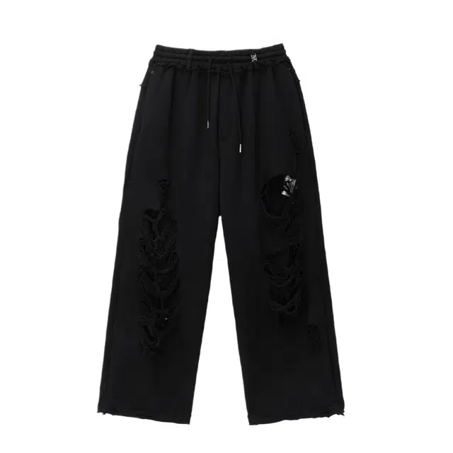 TREEMINGBIRD Scratch Damage Wide Sweat Pants