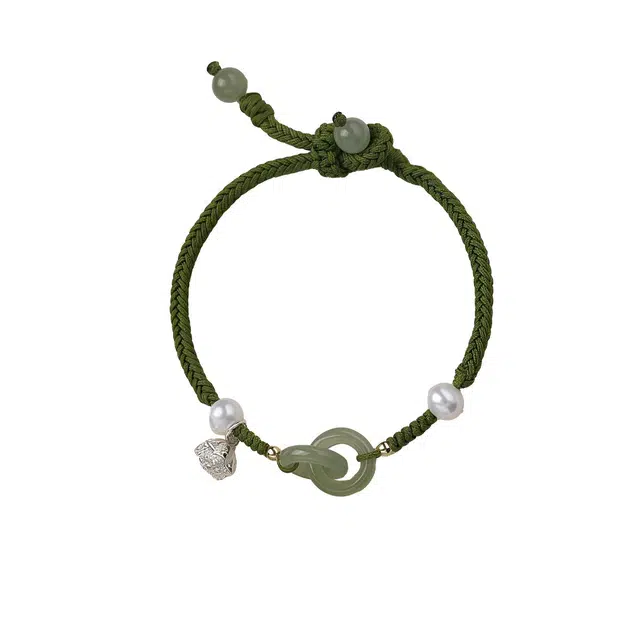 前方大荒野 如意环平安喜乐万事顺意清新文雅温柔迷人新中式时尚小众设计轻奢日常 菩提根 手绳 女款