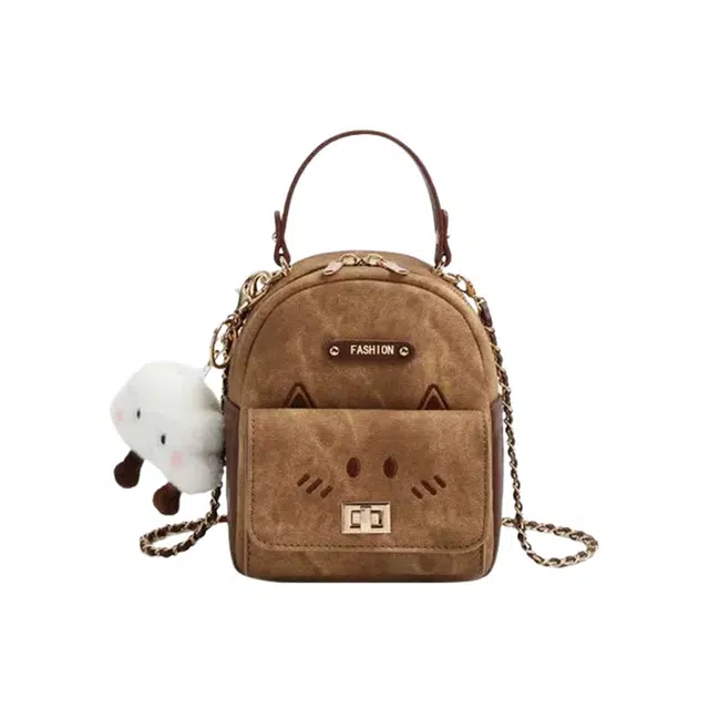 JANE KLAIN Melard Embroidered Backpack Brown