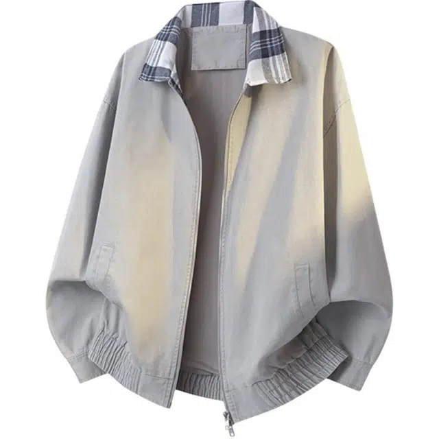 假日伯爵 美式纯色简约翻领百搭休闲通勤高品质外套潮流时尚春秋季宽松夹克 男女同款