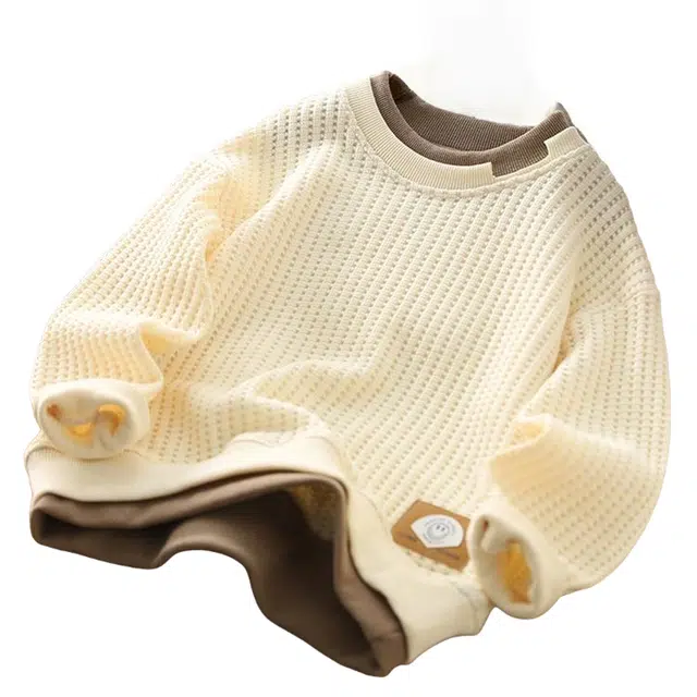 吉姆沃克卫衣 巴拉品质春秋冬款儿童拼接圆领上衣秋装中大童打底衫潮